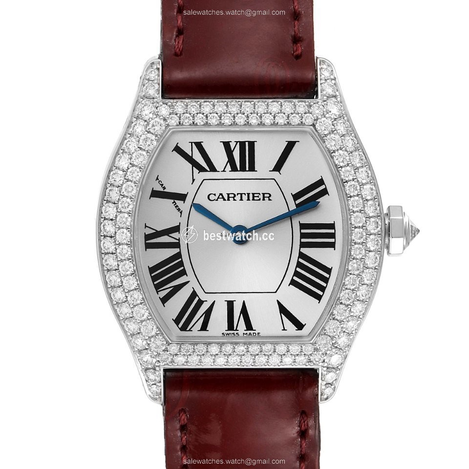 Cartier Tortue Womens watch Manual winding White gold 2644 Replica 2