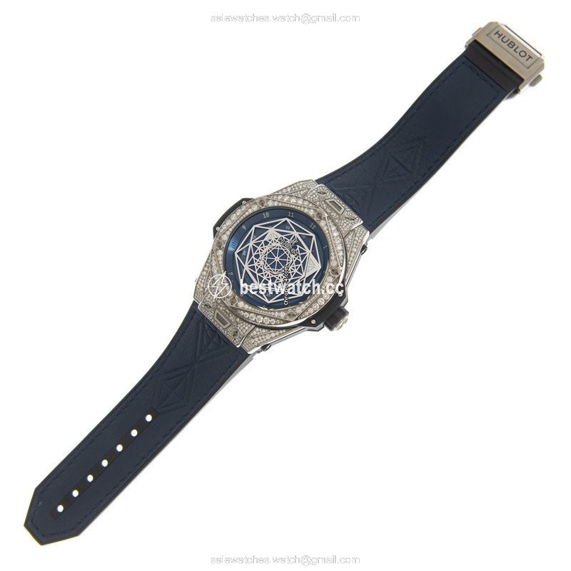 IMG_9085 Hublot Big Bang Sang Bleu Mens watch Unisex Automatic Titanium 415.NX.7179.VR.1704.MXM18 Replica 2