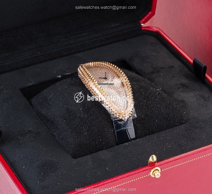 IMG_9085 Cartier Baignoire Womens watch Manual winding Rose gold WJBA0017 Replica 2
