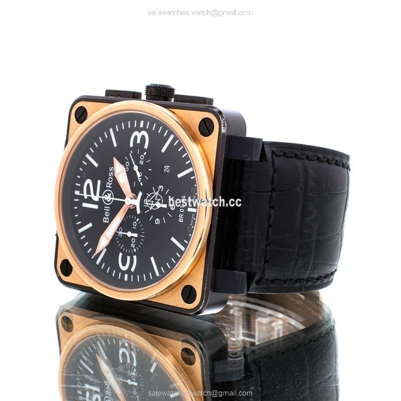 IMG_9085 Bell & Ross BR 01-94 Chronographe Mens watch Unisex Automatic Gold Steel Br01 94 Replica 2