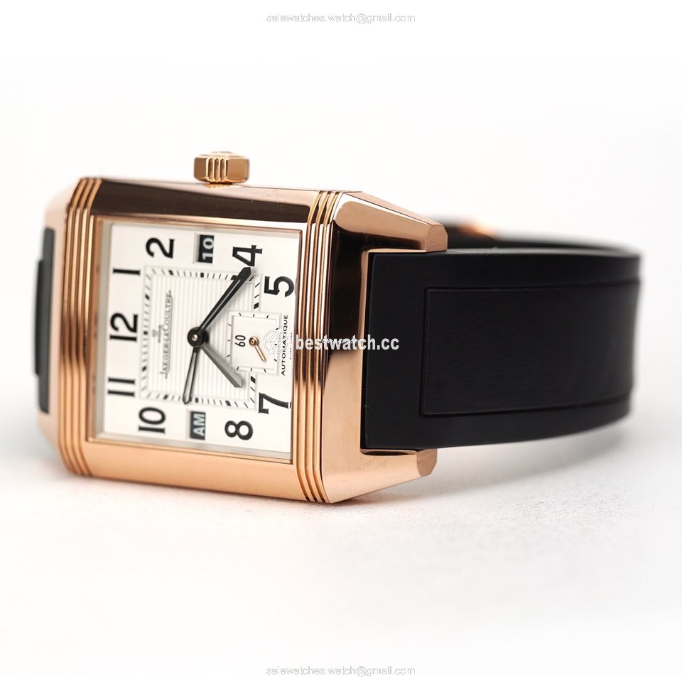 IMG_9085 Jaeger-LeCoultre Reverso Squadra Hometime Mens watch Unisex Automatic Rose gold Q7002420 Replica 2