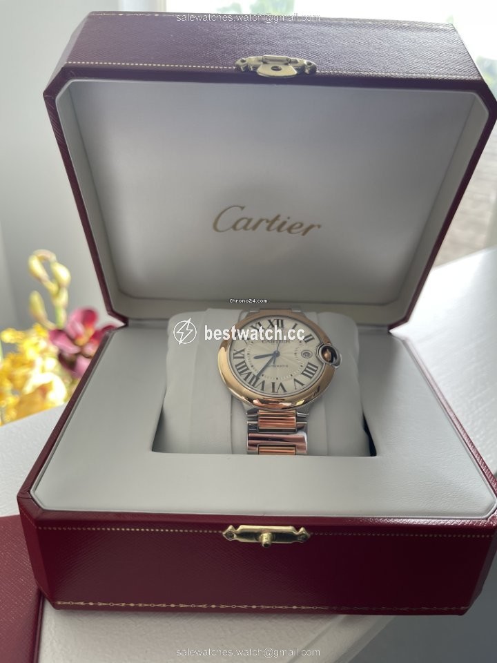 Cartier Ballon Bleu 42mm Mens watch Unisex Automatic Gold Steel W2BB0004 Replica 2