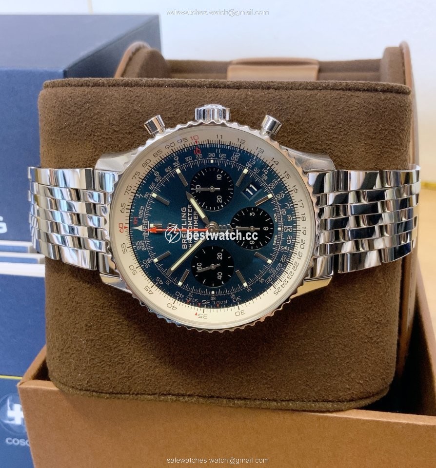 IMG_9085 Breitling Navitimer 1 B01 Chronograph 43 Mens watch Unisex Automatic Steel AB0121211C1A1 Replica 2