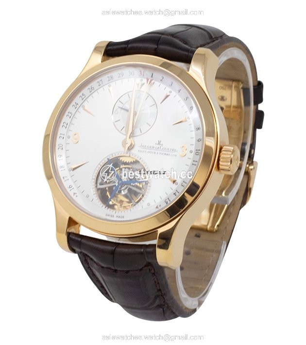 Jaeger-LeCoultre Master Tourbillon Mens watch Unisex Automatic Rose gold 146.2.34.S Replica 2