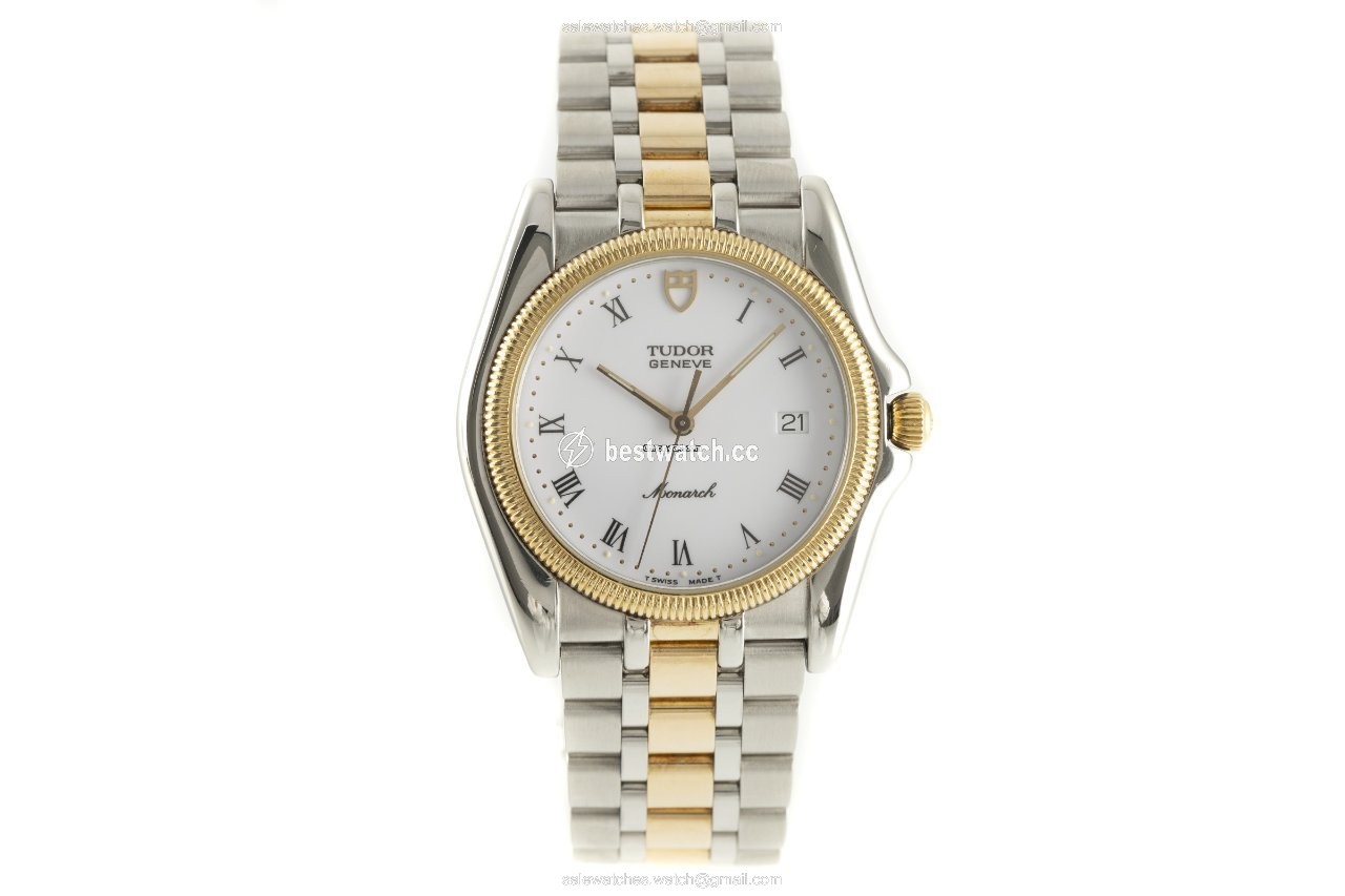 IMG_9085 Tudor Monarch Mens watch Unisex Quartz Gold Steel 15633 Replica 2