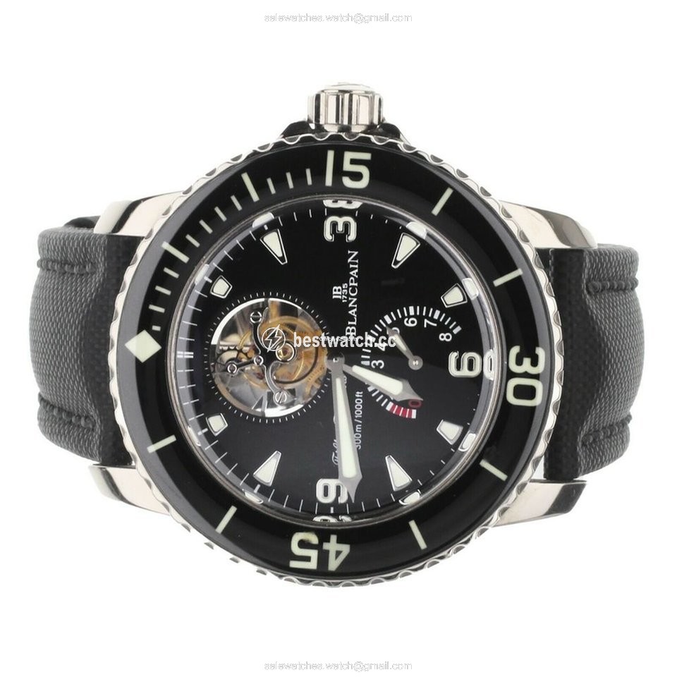 IMG_9085 Blancpain Fifty Fathoms Mens watch Unisex Automatic White gold 5025-1530-52-A Replica 2