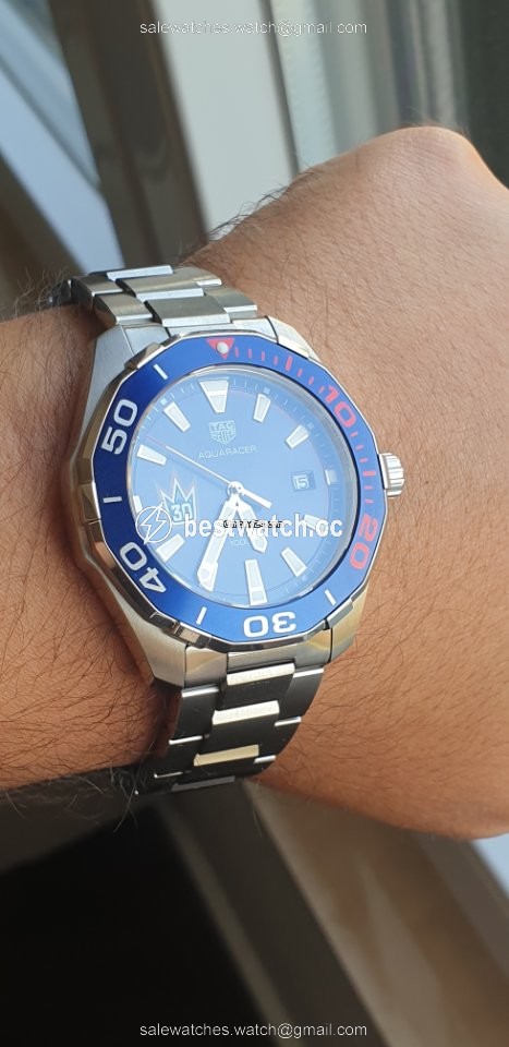 IMG_9085 TAG Heuer Aquaracer Mens watch Unisex Quartz Steel WAY101J Replica 2