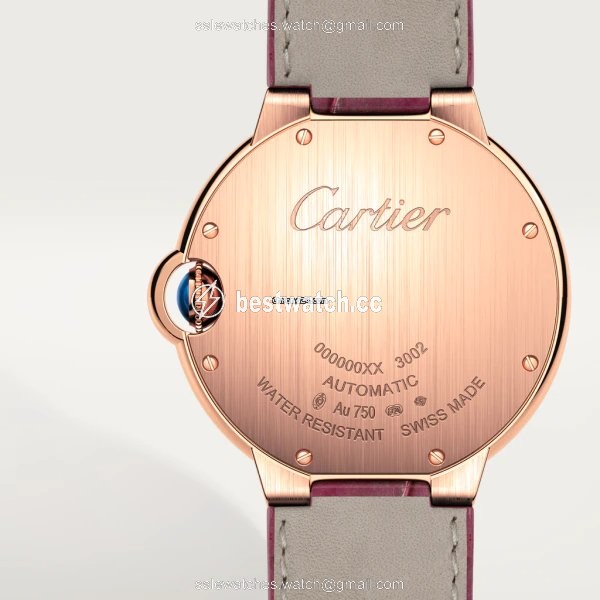 IMG_9085 Cartier Ballon Bleu 36mm Womens watch Automatic Rose gold WJBB0034 Replica 2