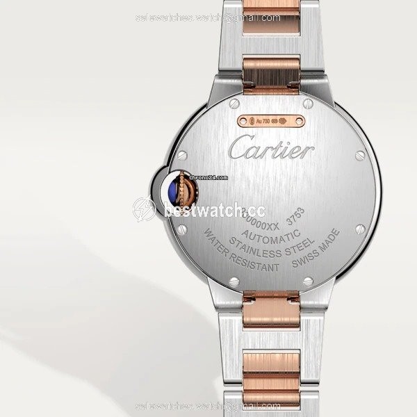 IMG_9085 Cartier Ballon Bleu 33mm Womens watch Automatic Gold Steel W2BB0023 Replica 2