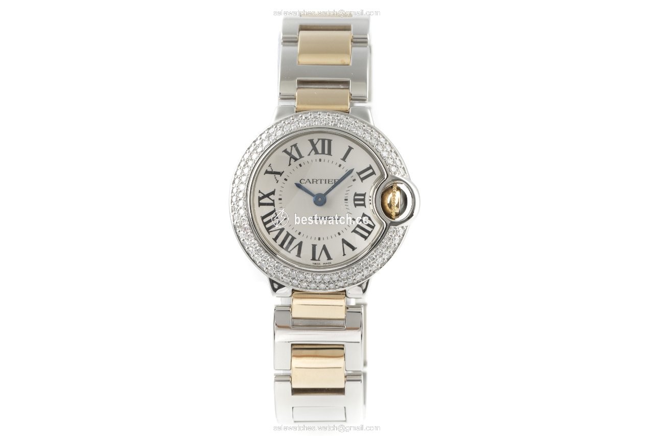 Cartier Ballon Bleu 28mm Womens watch Quartz Steel W2BB0010 Replica 2