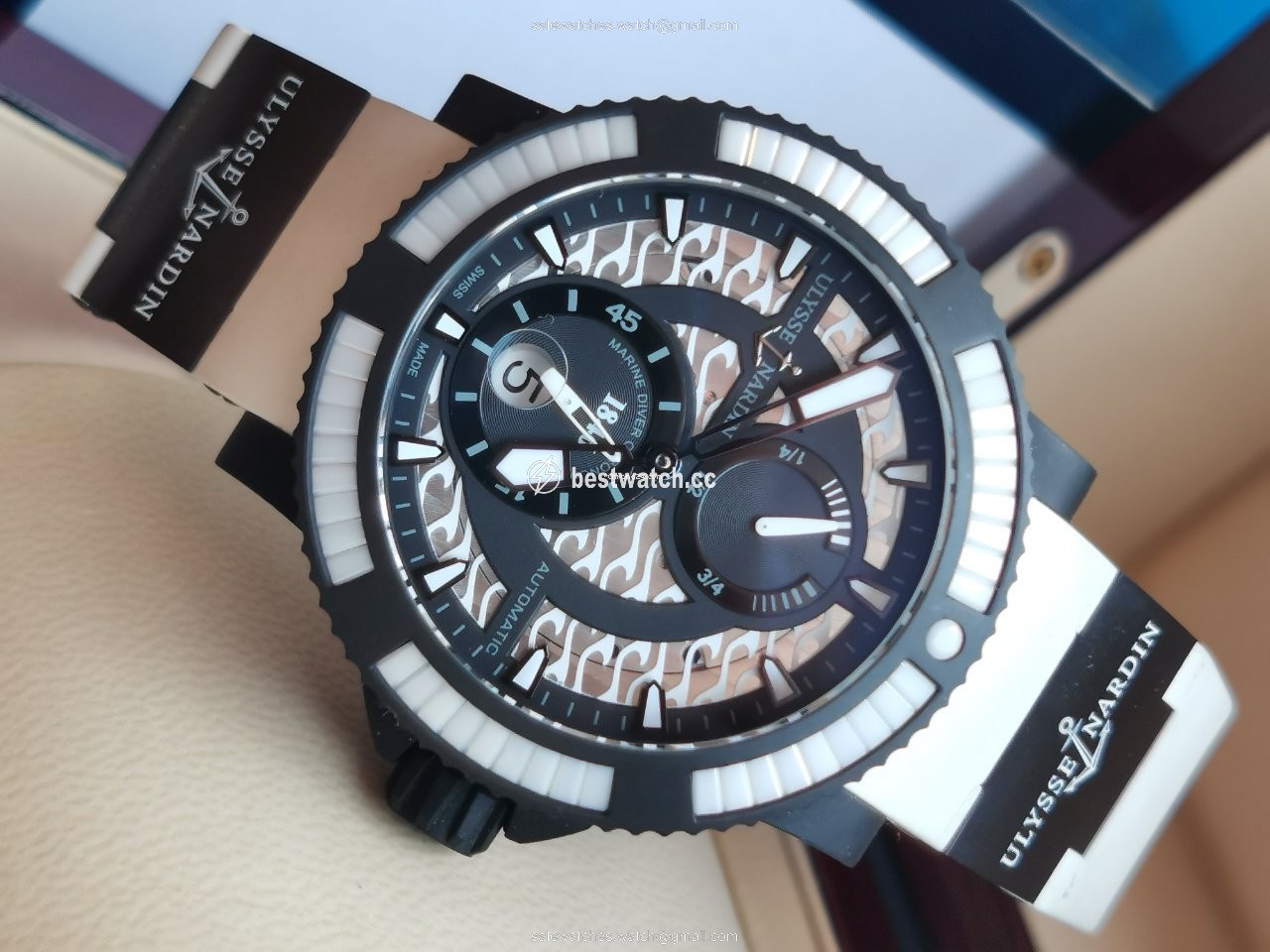 Ulysse Nardin Diver Black Sea Mens watch Unisex Automatic Steel 263-92B0-3C 920 Replica 2
