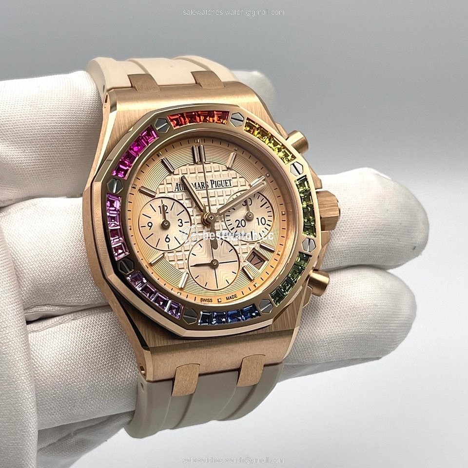 Audemars Piguet Royal Oak Offshore Chronograph Womens watch Automatic Rose gold 26236OR.YY.D085CA.01 Replica 2