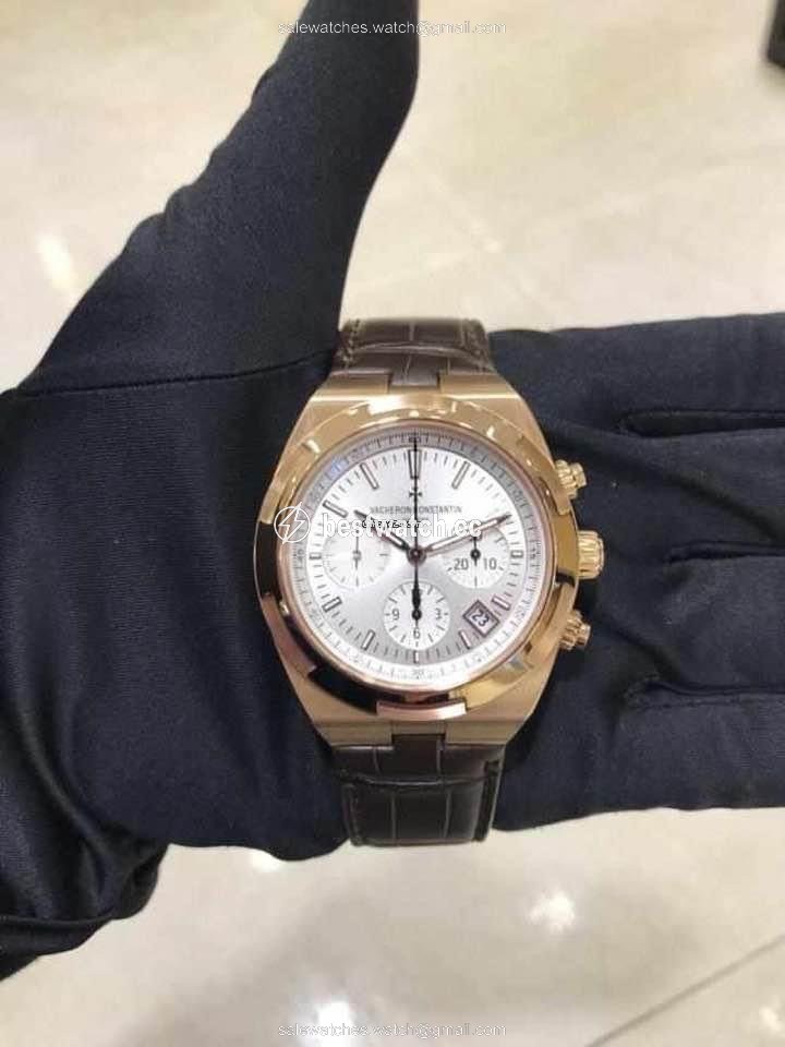 IMG_9085 Vacheron Constantin Overseas Chronograph Mens watch Unisex Automatic Rose gold 5500V 000R-B074 Replica 2