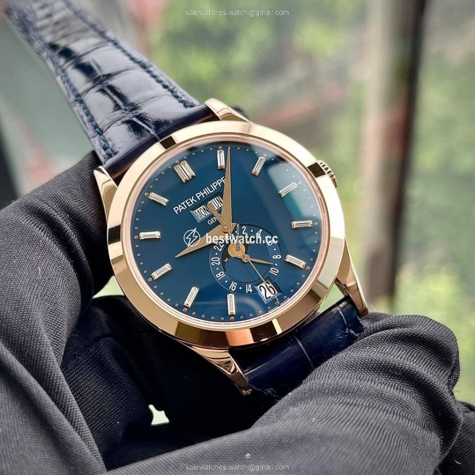 IMG_9085 Patek Philippe Annual Calendar Mens watch Unisex Automatic Rose gold 5396R-015 Replica 2