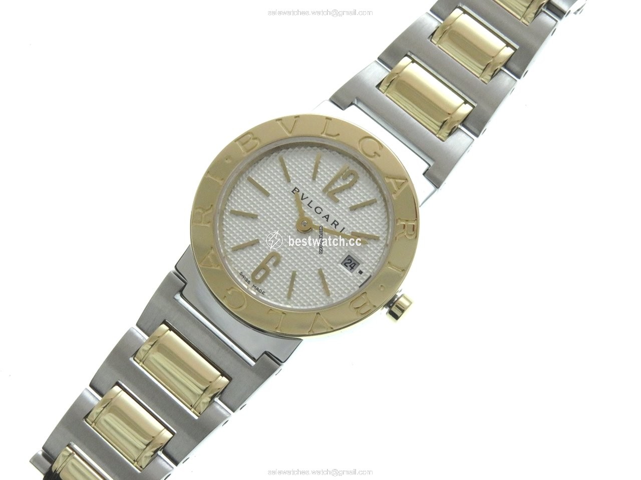 Bulgari Bulgari Womens watch Quartz Gold Steel BB26WSGD N Replica 2