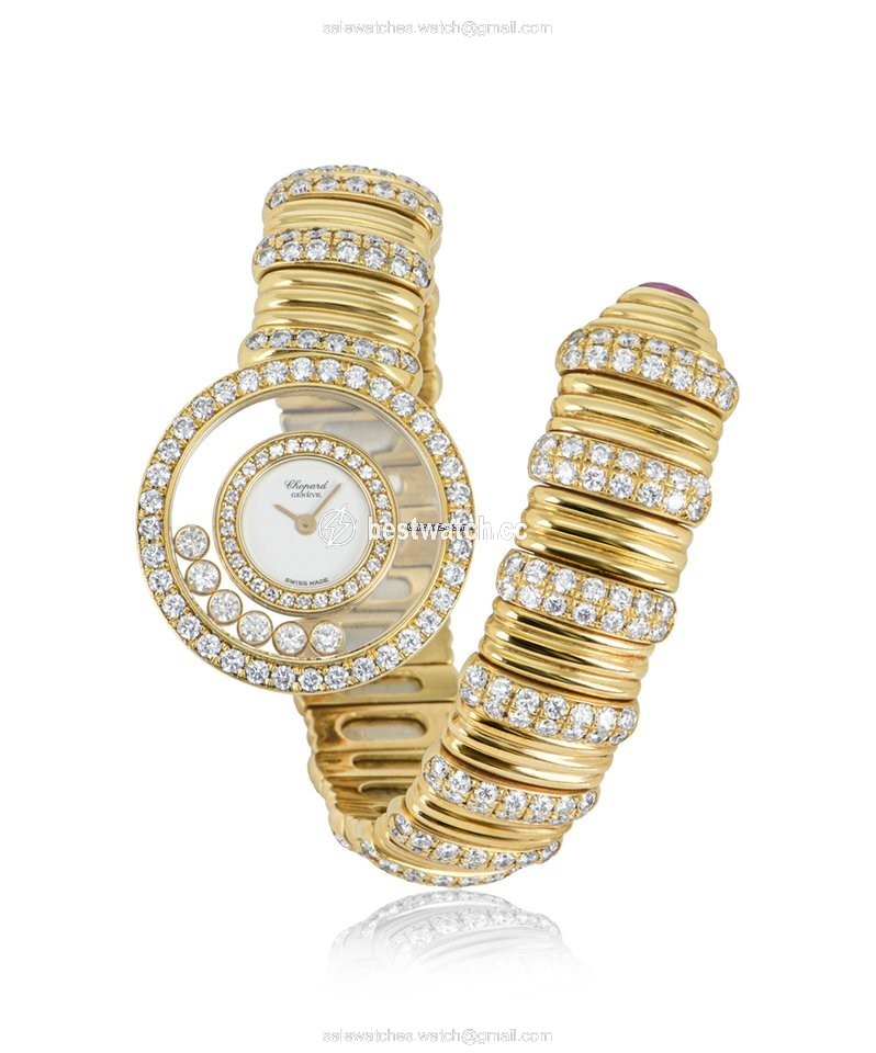 Chopard Happy Diamonds Womens watch Quartz Yellow gold 20 5534 Replica 2
