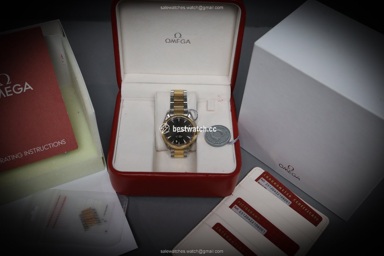 Omega Seamaster Aqua Terra Mens watch Unisex Automatic Gold Steel 231.20.42.21.06.001 Replica 2