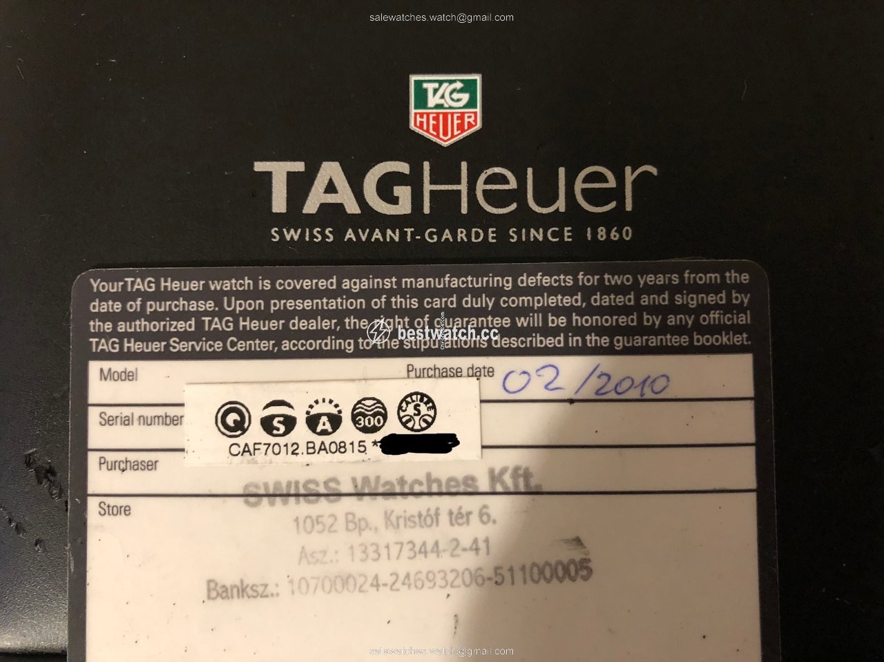 TAG Heuer Aquaracer 300M Mens watch Unisex Quartz Steel CAF7012.BA0815 Replica 2