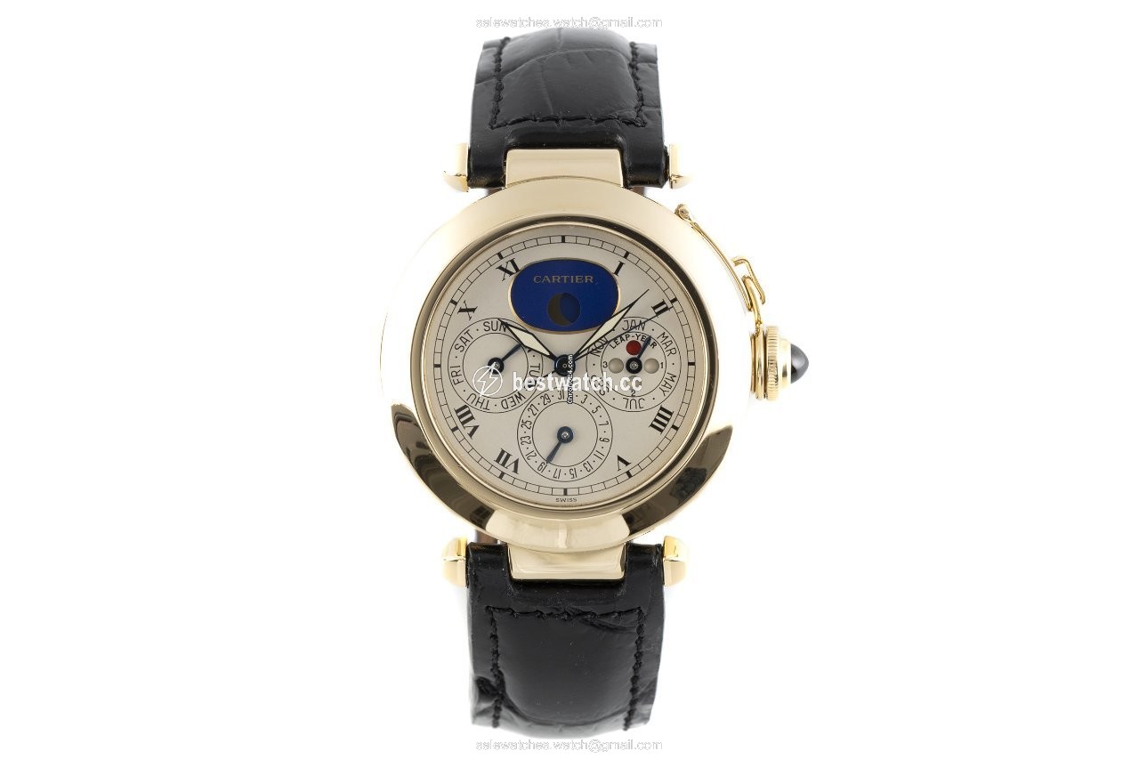 IMG_9085 Cartier Pasha Mens watch Unisex Quartz Yellow gold 30003 Replica 2