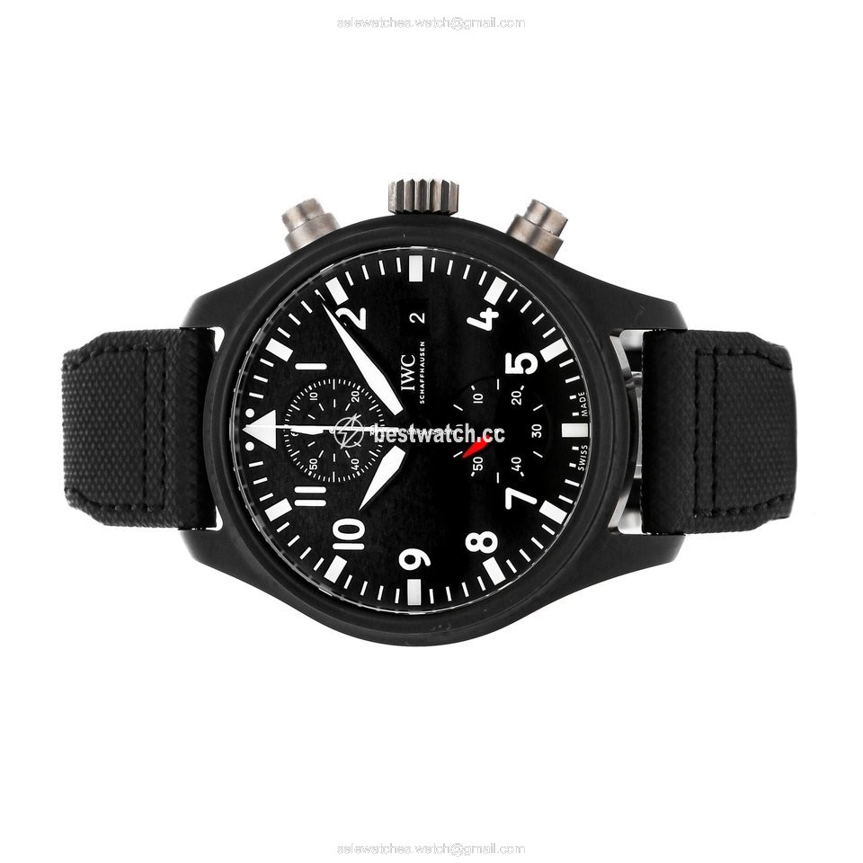 IMG_9085 IWC Pilot Chronograph Top Gun Mens watch Unisex Automatic Ceramic IW3890-01 Replica 2