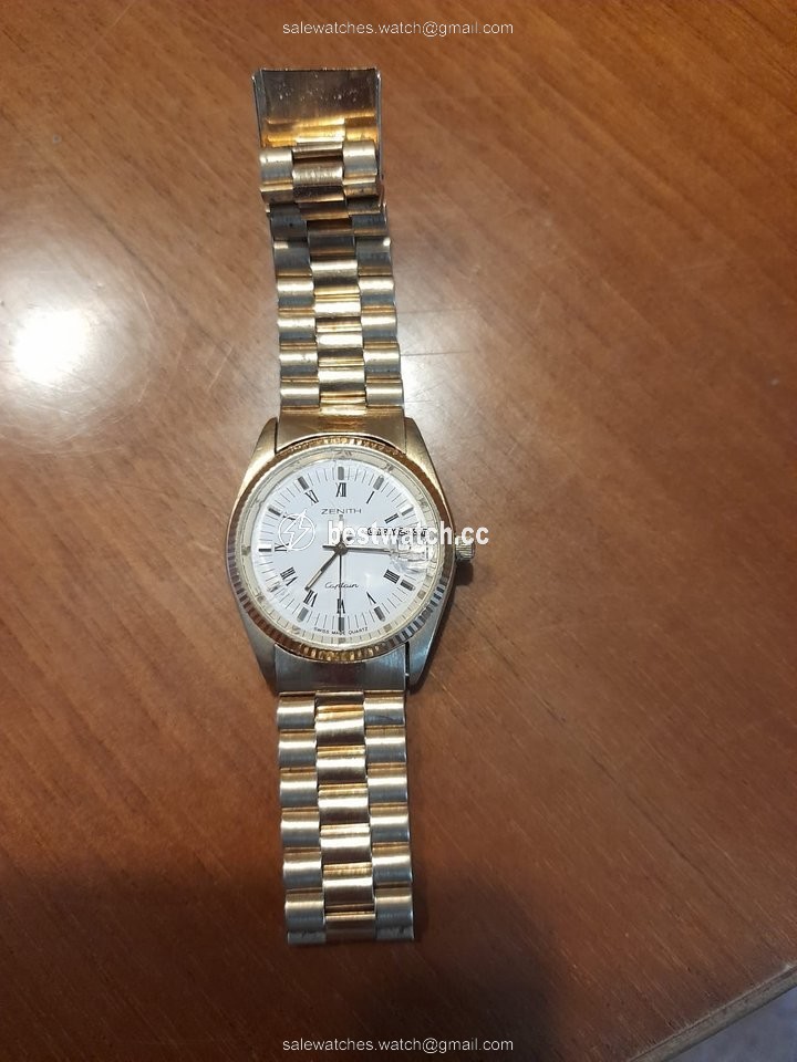 IMG_9085 Zenith Captain Mens watch Unisex Quartz Yellow gold 116-2 Replica 2