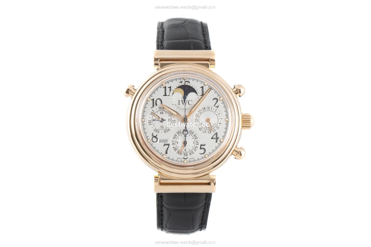 IMG_9085 IWC Da Vinci Perpetual Calendar Mens watch Unisex Automatic Yellow gold 3754 Replica 2