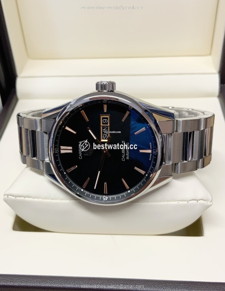 IMG_9085 TAG Heuer Carrera Calibre 5 Mens watch Unisex Automatic Steel war201c.ba0723 Replica 2