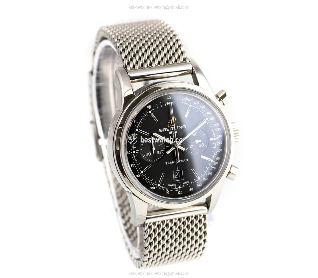 IMG_9085 Breitling Transocean Chronograph 38 Mens watch Unisex Automatic Steel A4131012 BC06 Replica 2