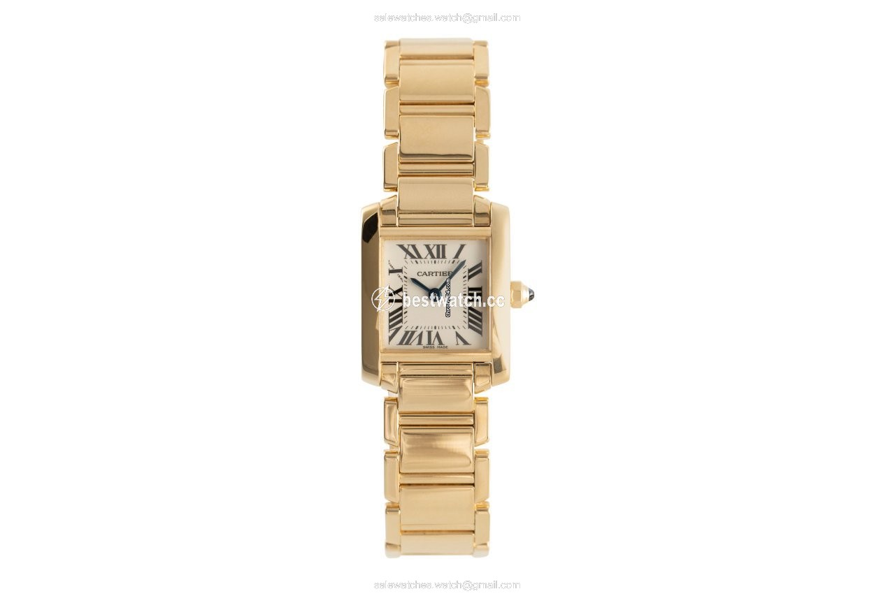 IMG_9085 Cartier Tank Francaise Womens watch Quartz Yellow gold 2385 Replica 2
