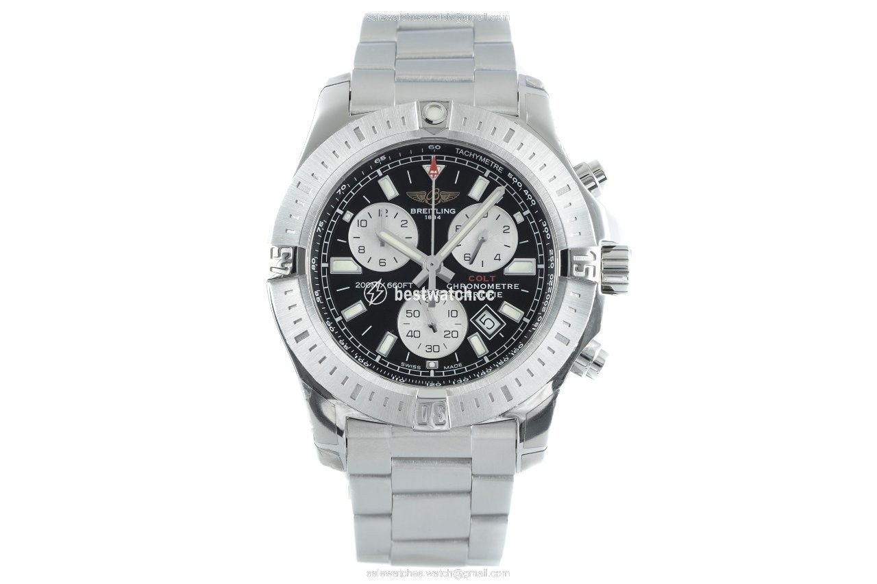 IMG_9085 Breitling Colt Chronograph Mens watch Unisex Quartz Steel A73388 Replica 2