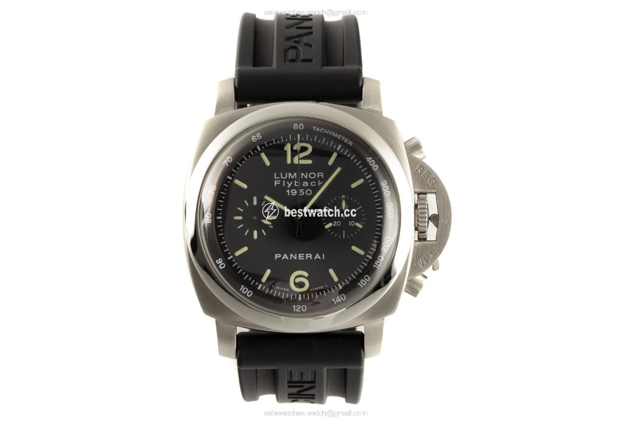 IMG_9085 Panerai Luminor 1950 3 Days Chrono Flyback Mens watch Unisex Automatic Steel PAM00212 Replica 2