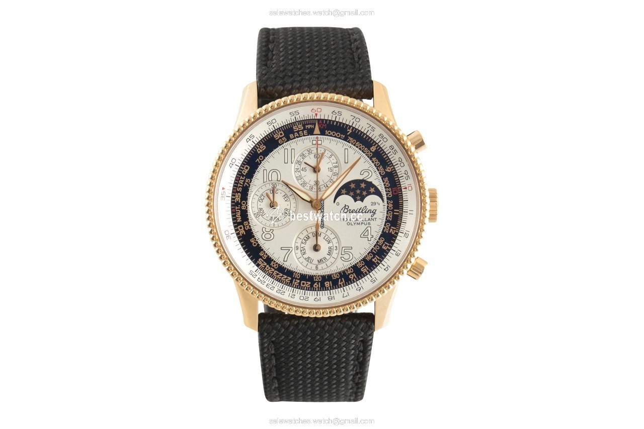 IMG_9085 Breitling Montbrillant Olympus Mens watch Unisex Automatic Yellow gold H19350 Replica 2