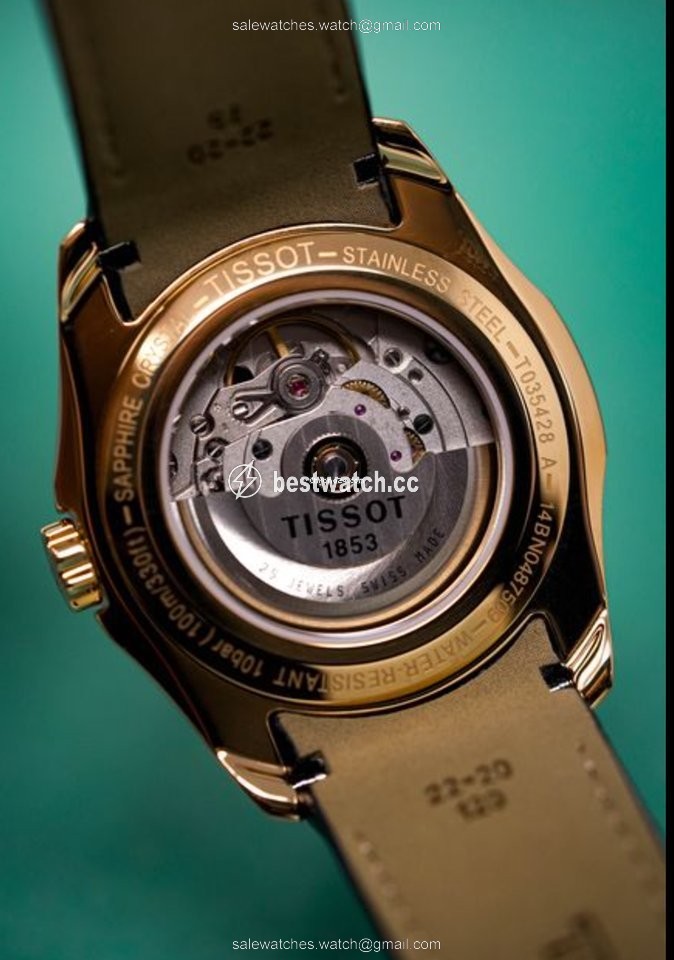 Tissot Couturier Mens watch Unisex Automatic Gold Steel T0354283605100 Replica 2