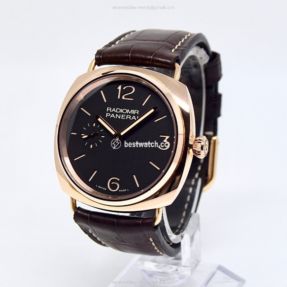 IMG_9085 Panerai Radiomir Mens watch Unisex Manual winding Red gold PAM 00439 Replica 2