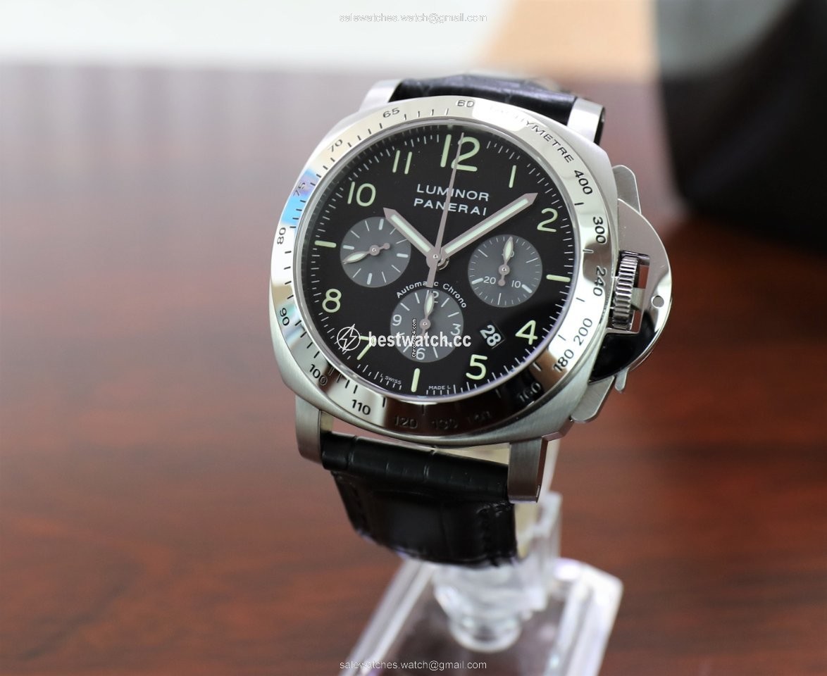 IMG_9085 Panerai Luminor Chrono Mens watch Unisex Automatic Steel PAM 00162 Replica 2
