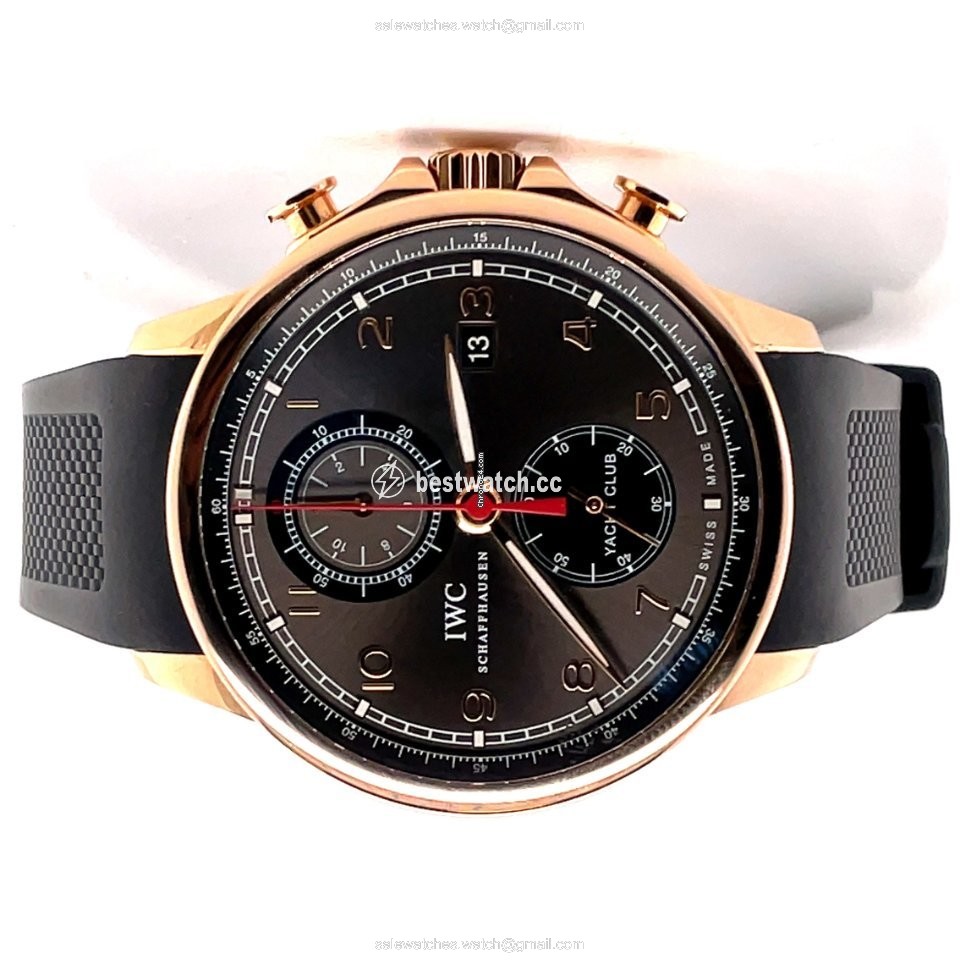 IMG_9085 IWC Portuguese Yacht Club Chronograph Mens watch Unisex Automatic Rose gold IW390202 Replica 2