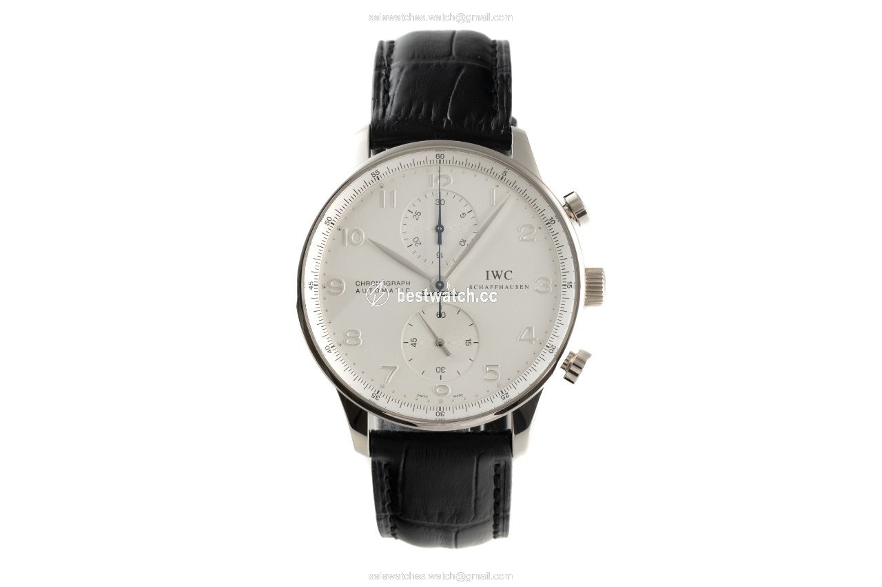 IMG_9085 IWC Portuguese Chronograph Mens watch Unisex Automatic White gold IW371405 Replica 2