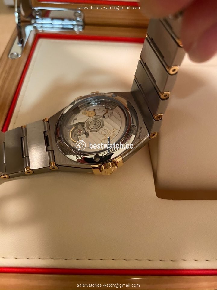 Omega Constellation Ladies Womens watch Automatic Gold Steel 123.20.35.20.02.002 Replica 2