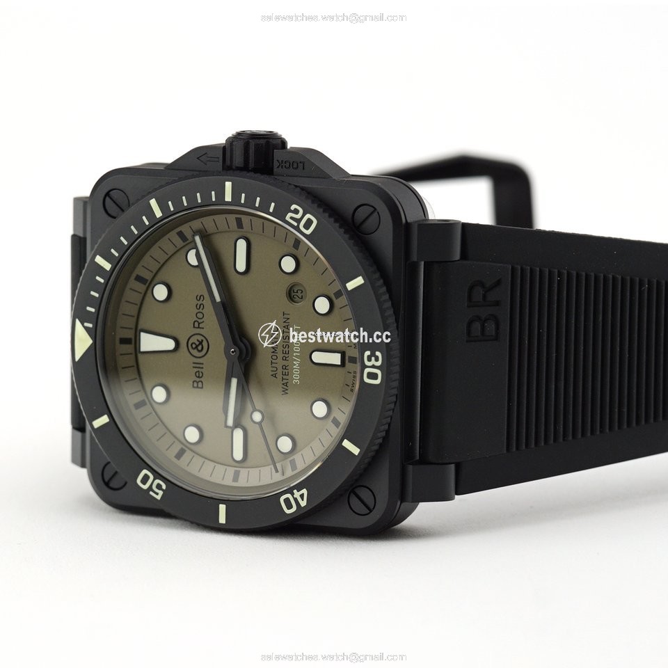 Bell & Ross BR 03 Mens watch Unisex Automatic Ceramic BR0392-D-KA-CE SRB Replica 2