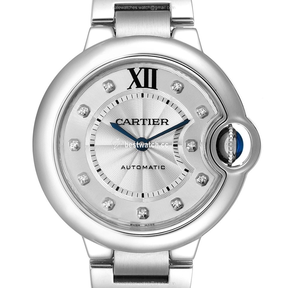 IMG_9085 Cartier Ballon Bleu 33mm Womens watch Automatic Steel WE902074 Replica 2