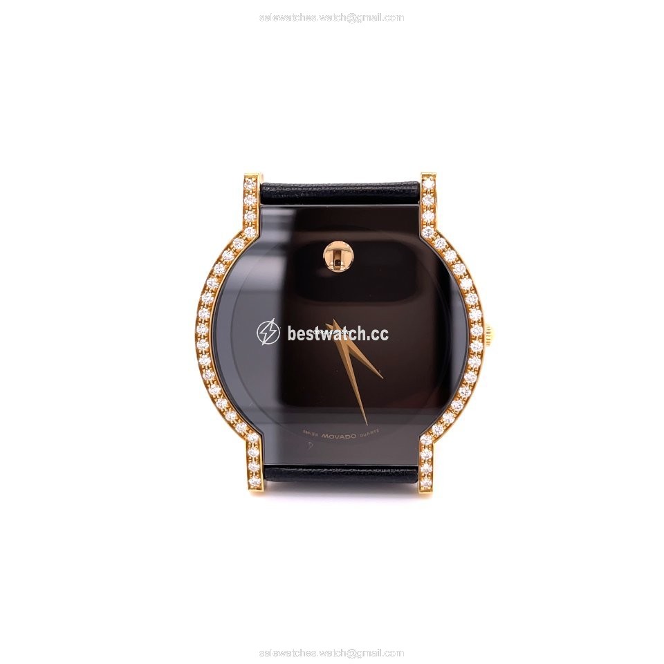 IMG_9085 Movado Museum Mens watch Unisex Quartz Yellow gold 41-40-8704 Replica 2