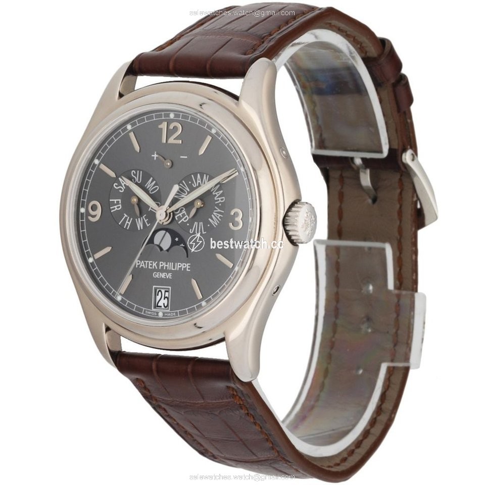 IMG_9085 Patek Philippe Annual Calendar Mens watch Unisex Automatic White gold 5146G Replica 2