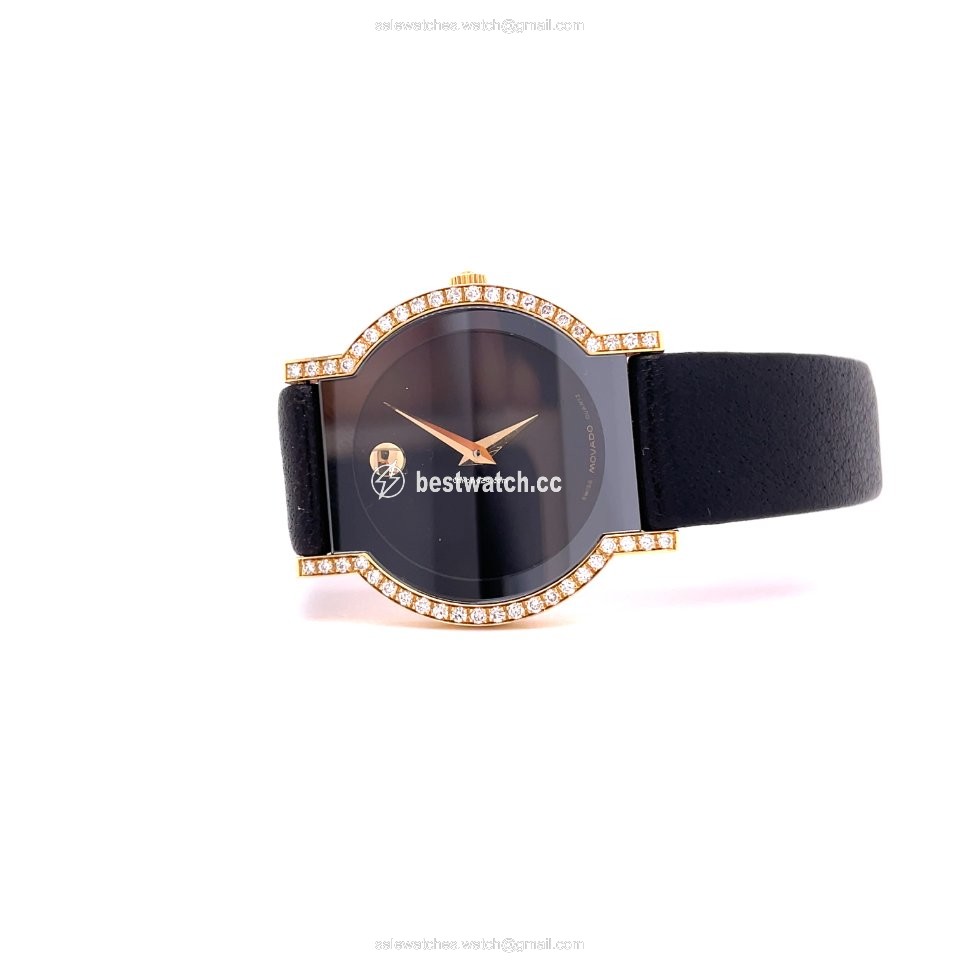 IMG_9085 Movado Museum Womens watch Quartz Yellow gold 41-90-820 Replica 2