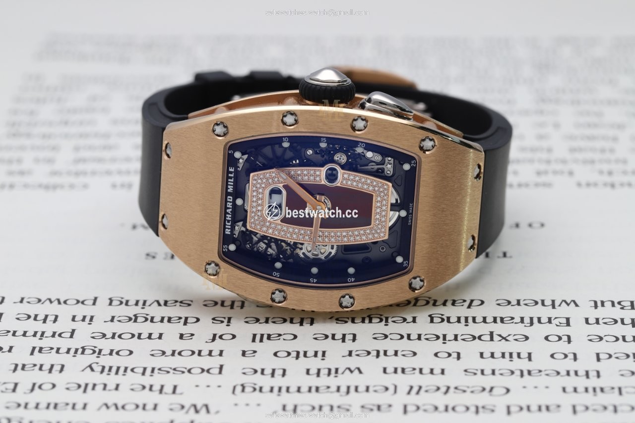 IMG_9085 Richard Mille RM 037 Womens watch Automatic Rose gold RM037 RG Replica 2