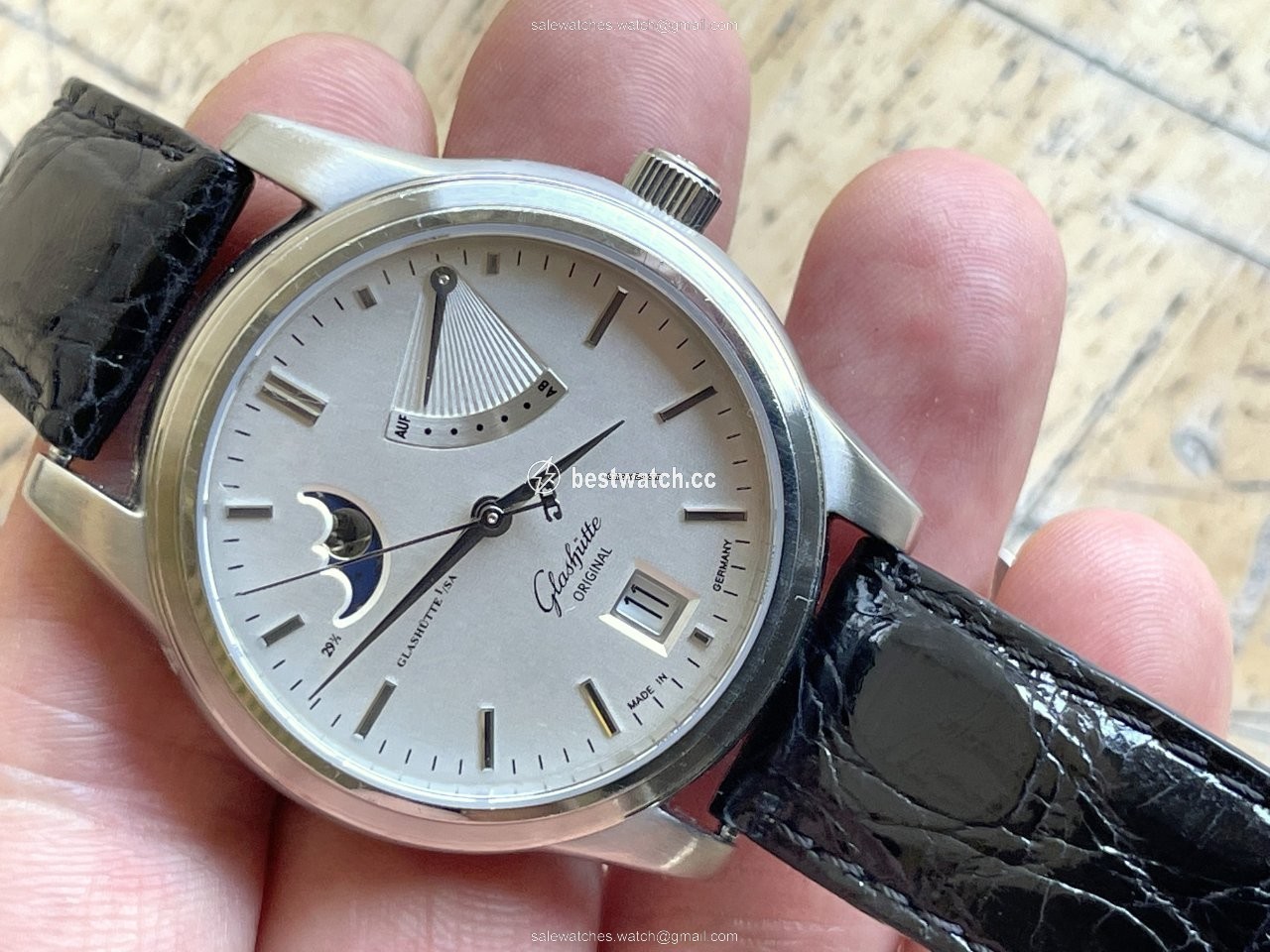 IMG_9085 Glashutte Original Senator Power Reserve Display Mens watch Unisex Automatic Steel 39-44-04-12-04 Replica 2