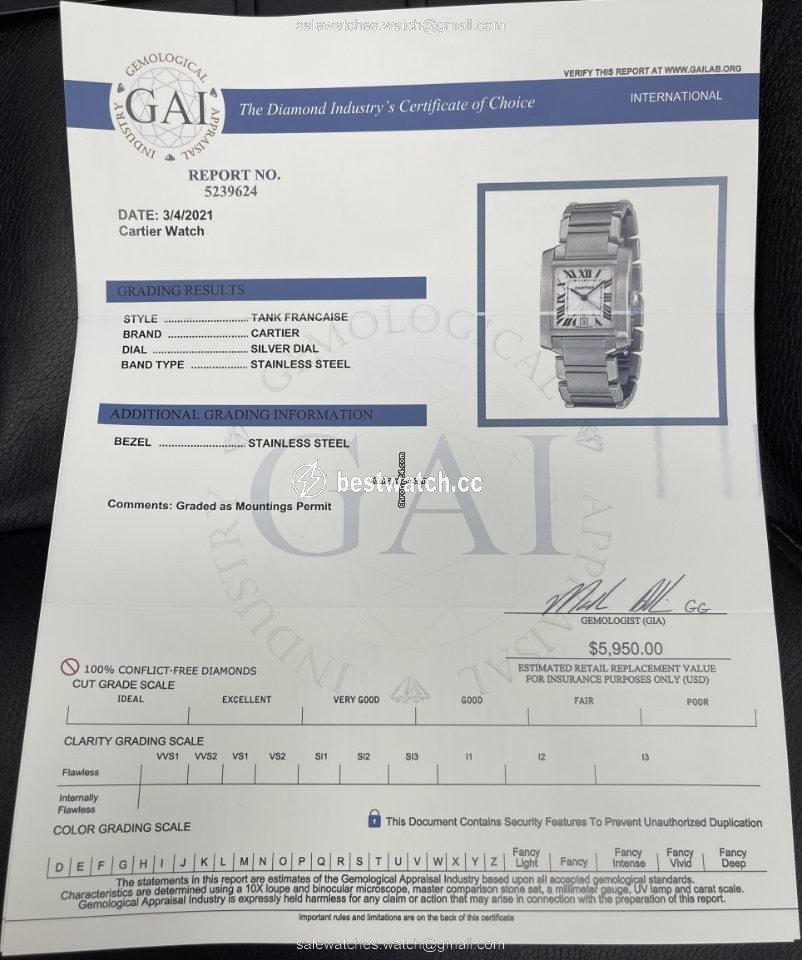 IMG_9085 Cartier Tank Francaise Mens watch Unisex Automatic Steel W1002Q3 Replica 2