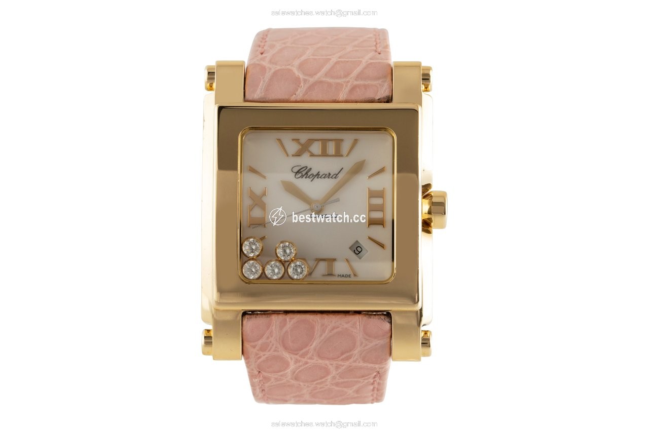 Chopard Happy Sport Womens watch Quartz Yellow gold 28 3570 Replica 2