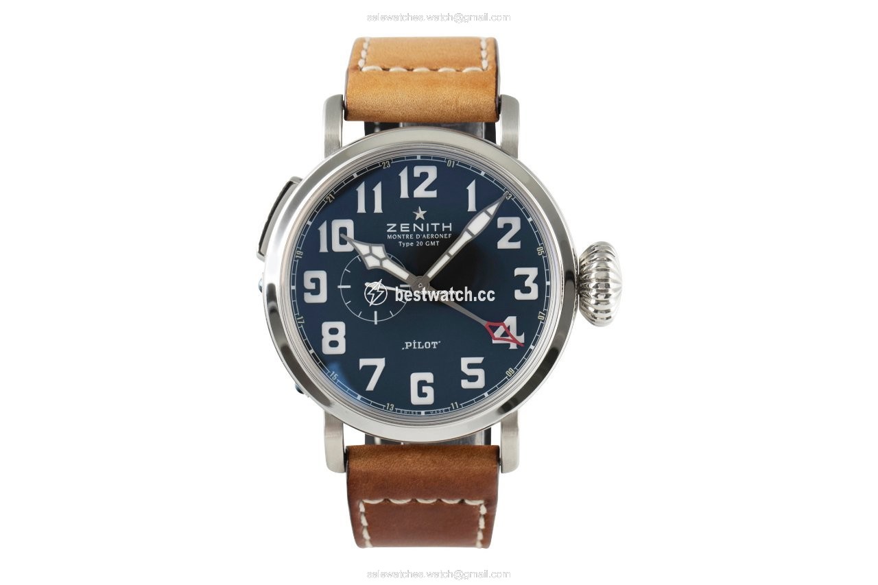 IMG_9085 Zenith Pilot Type 20 GMT Mens watch Unisex Automatic Steel 03.2430.693 Replica 2