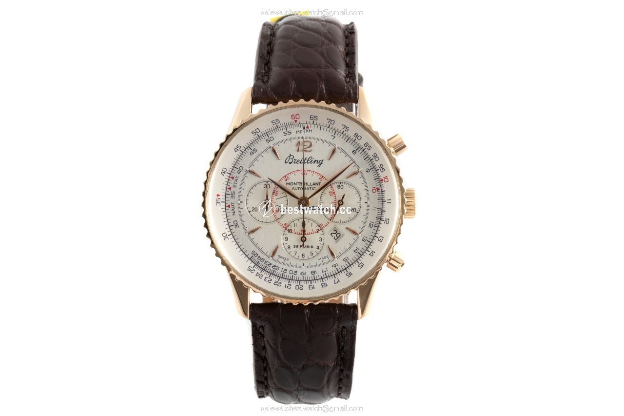 IMG_9085 Breitling Montbrillant Mens watch Unisex Automatic Yellow gold H41330 Replica 2