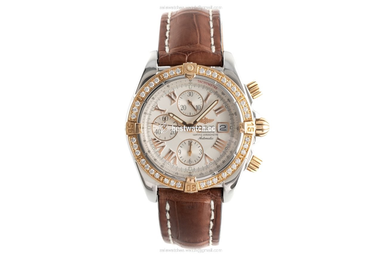 IMG_9085 Breitling Chronomat Evolution Mens watch Unisex Automatic Gold Steel C13356 Replica 2